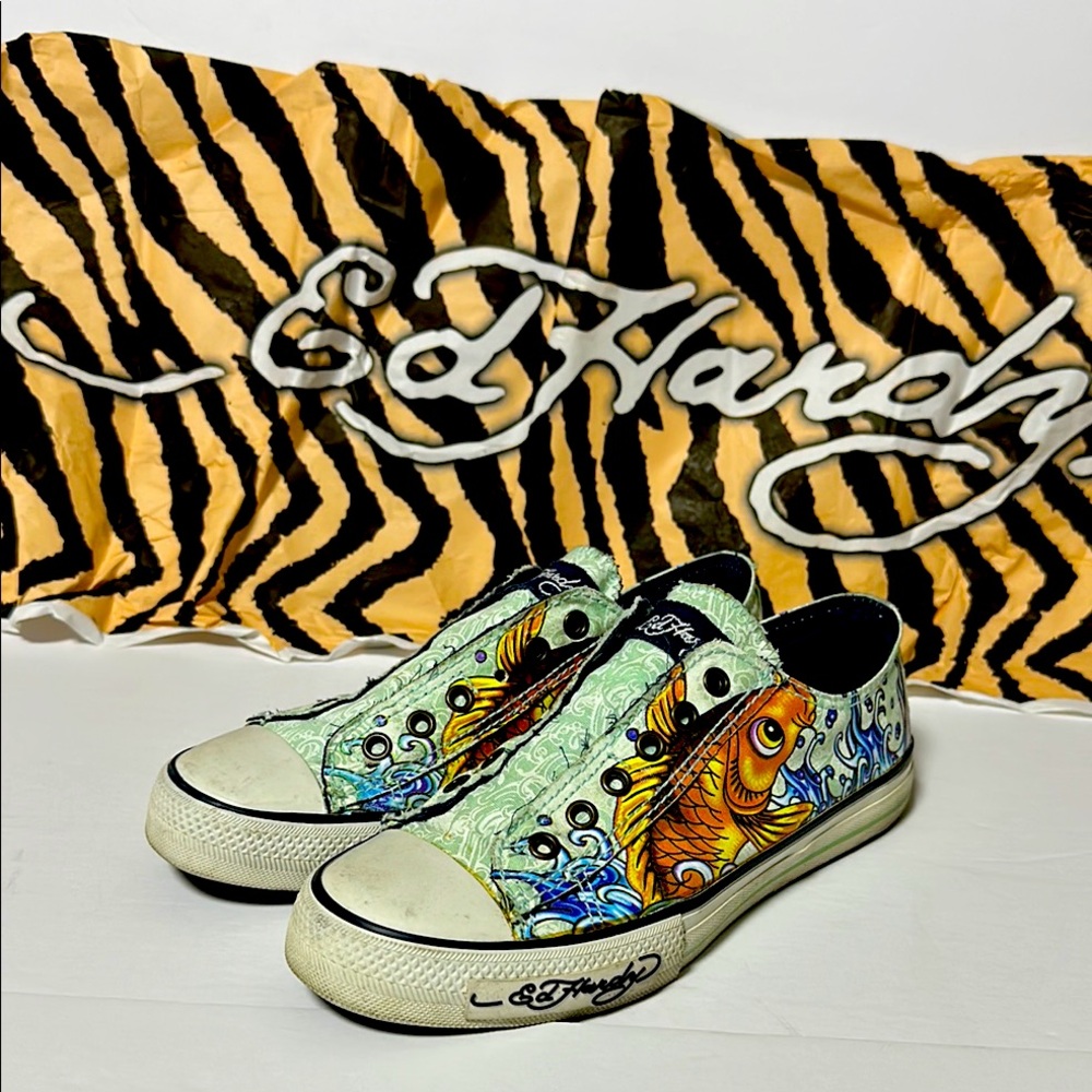 Don Ed Hardy Low rise Anniversary Shoes.